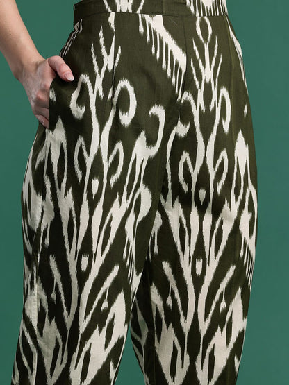 Dhiyona IE Printed Pure Cotton Kurta with Trousers & With Dupatta