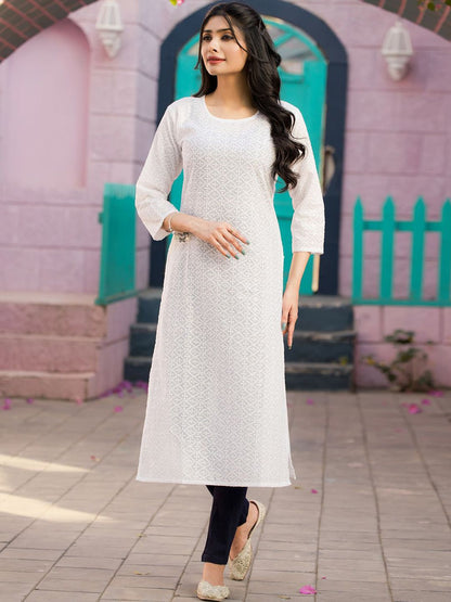 Dhiyona IE Women Geometric Embroidered Sequinned Kurta