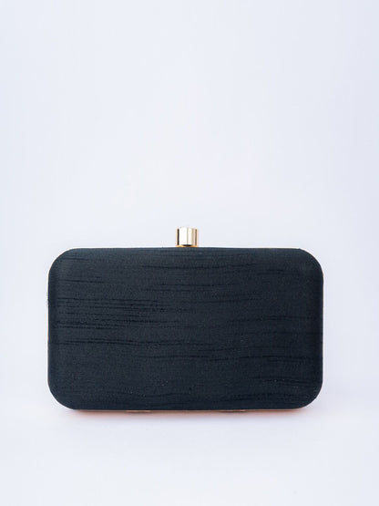 Dhiyona NR Black & White Hand Embroidered Box Clutch