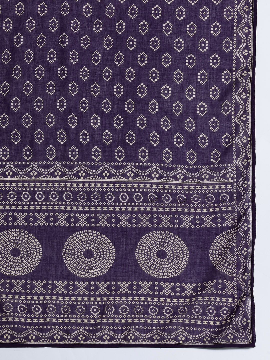 Dhiyona IE Bandhani Printed Mirror Work Pure Cotton Kurta with Trousers & With Dupatta