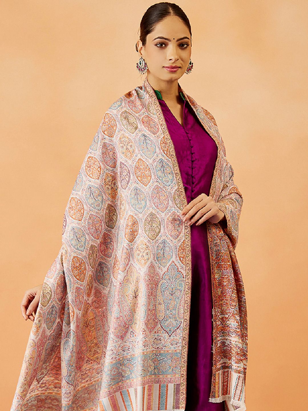 Dhiyona PA Women Paisley Woven Design Shawl