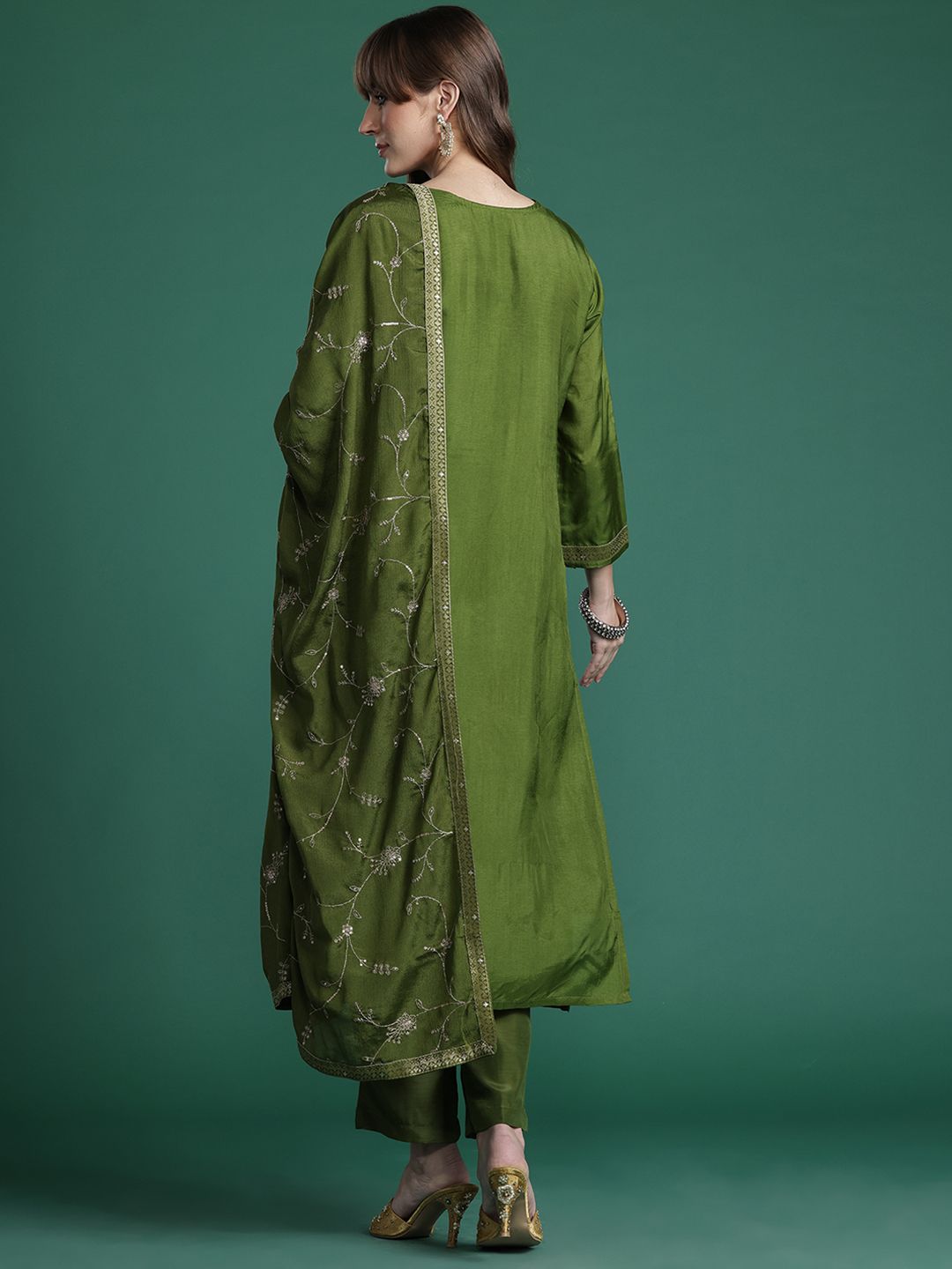 Ethnic Motifs Kurta with Trousers & Dupatta