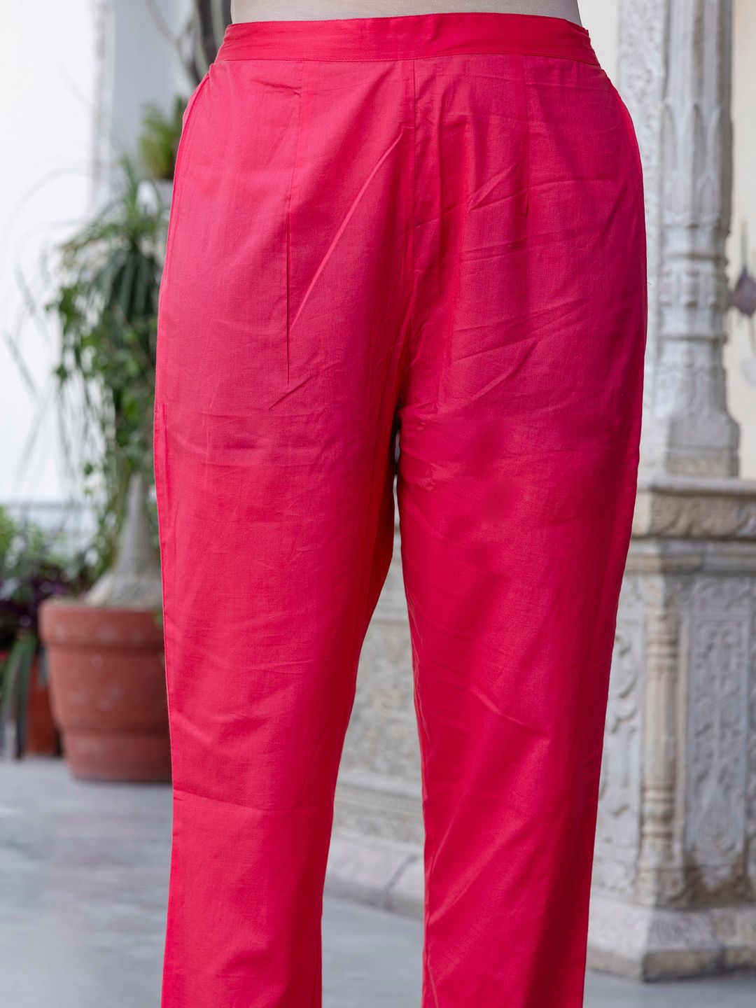 Women Ethnic Motifs Printed Regular Sequinned Pure Cotton Kurta with Trousers & With Dupatta