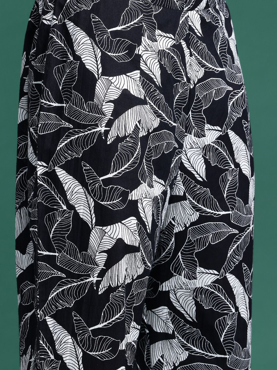 Dhiyona IE Printed Pleated Pure Cotton Tunic With Trousers