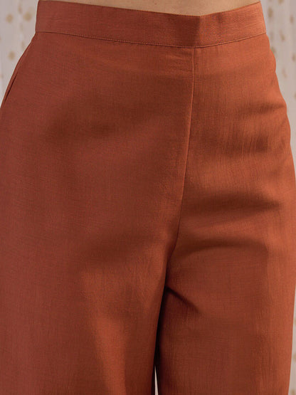 Dhiyona IE Ethnic Motifs Embroidered Regular Gotta Patti Kurta with Trouser & Dupatta