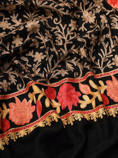 Dhiyona PA Ethnic Motifs Embroidered Shawl