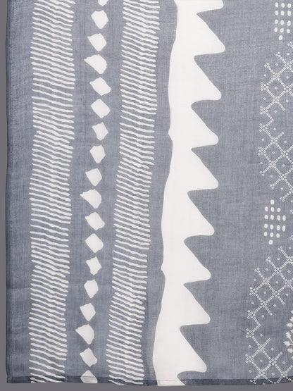 Dhiyona IE Women Floral Printed Regular Sequinned Pure Cotton Kurta with Trousers & With Dupatta