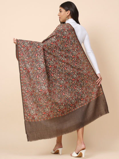 Dhiyona PA Floral Embroidered Woolen Shawl