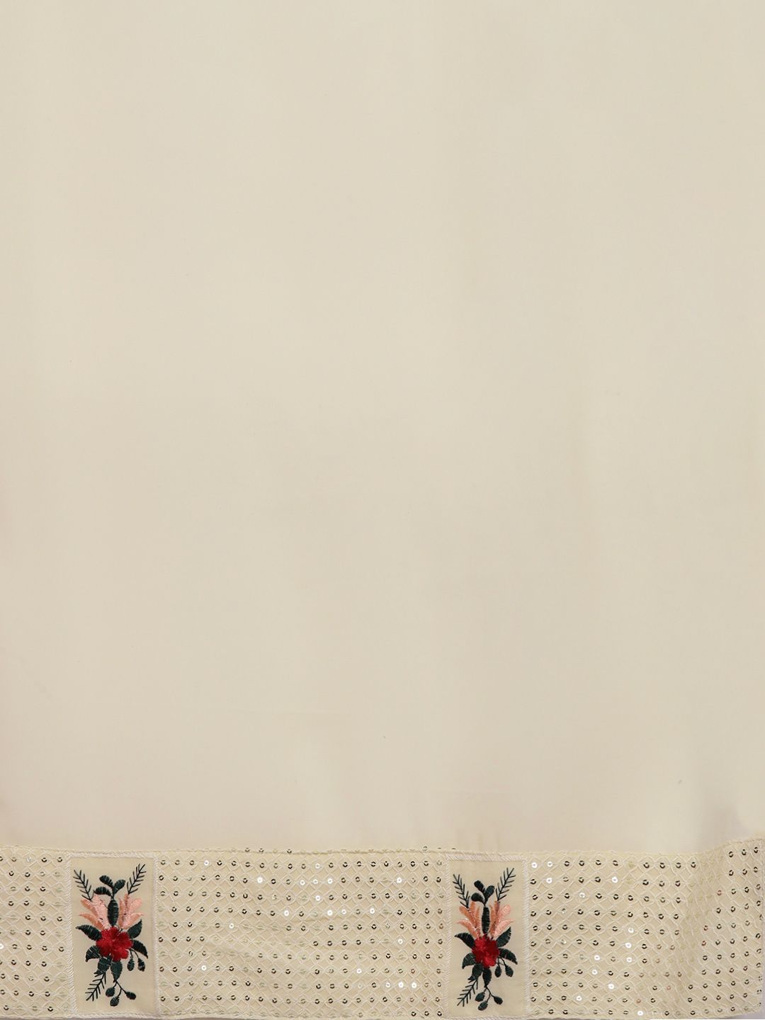 Dhiyona IE Women Floral Embroidered Regular Sequinned Kurta with Sharara & With Dupatta