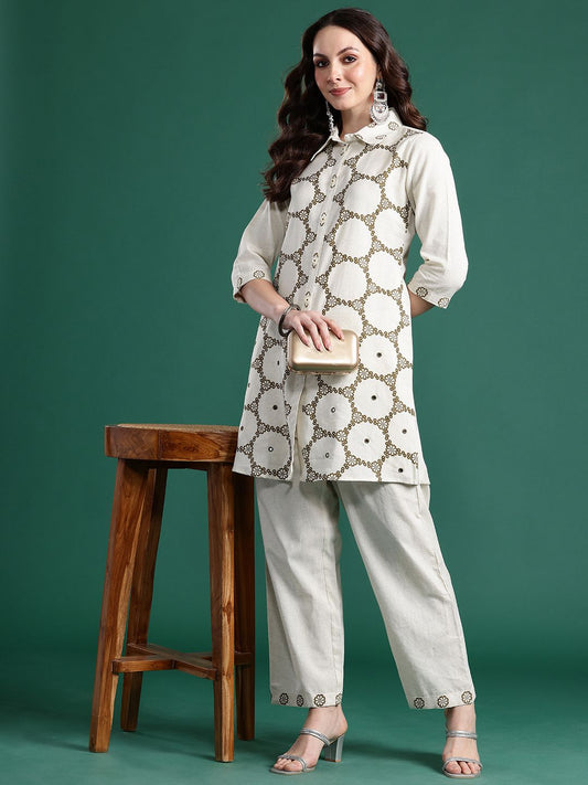Dhiyona IE Printed Regular Kurta with Trousers