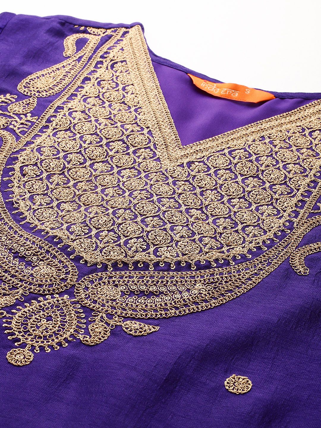 Dhiyona IE Women Ethnic Motifs Embroidered Sequinned Kurta with Trousers & Dupatta