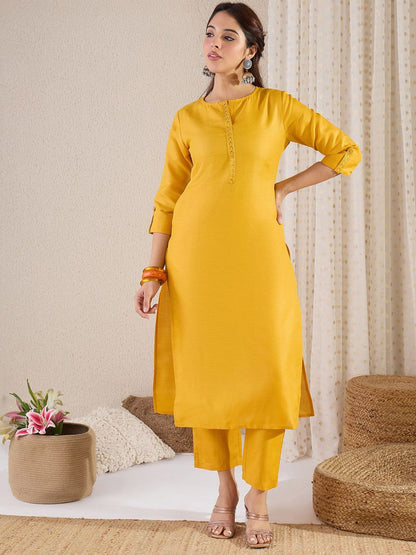 Dhiyona IE Straight Kurta With Trouser & Dupatta