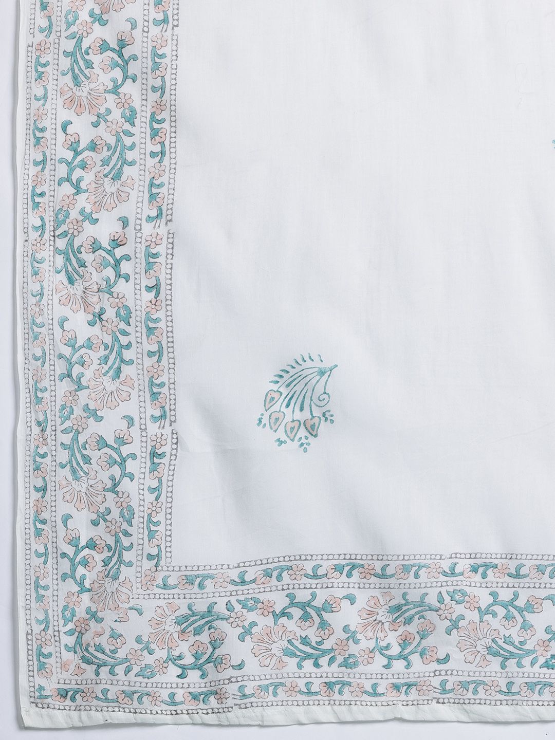 Floral Printed Empire Pure Cotton Kurta with Trousers & Dupatta