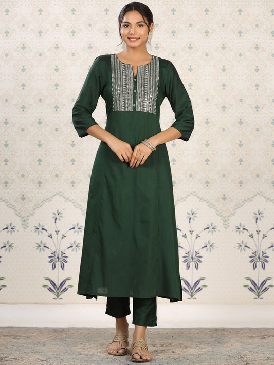 Dhiyona OD  Round Neck Thread Work Kurta