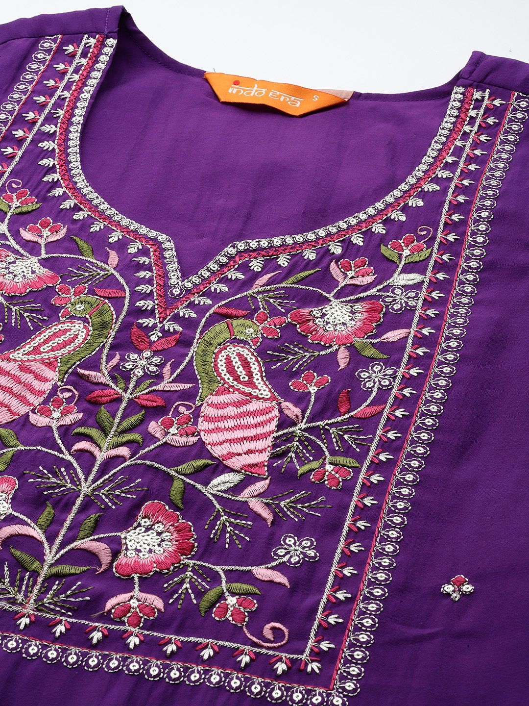 Dhiyona IE Ethnic Motifs Embroidered Thread Work Kurta with Trousers & With Dupatta