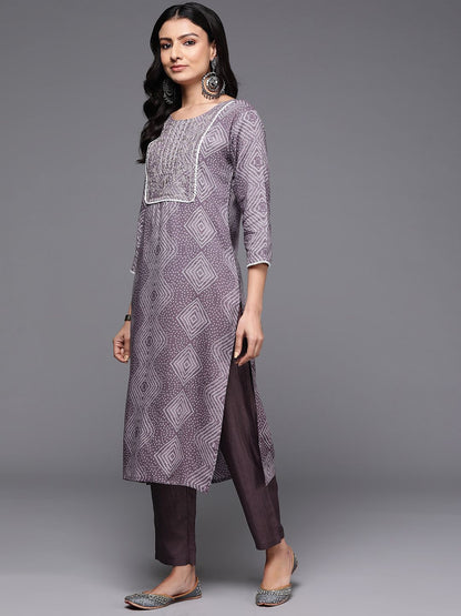 Dhiyona IE Women Bandhani Printed Thread Work Kurta