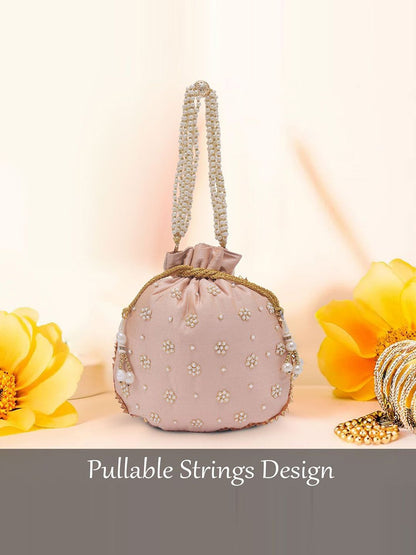 Dhiyona NR Set Of 2 Embroidered Potli Clutches