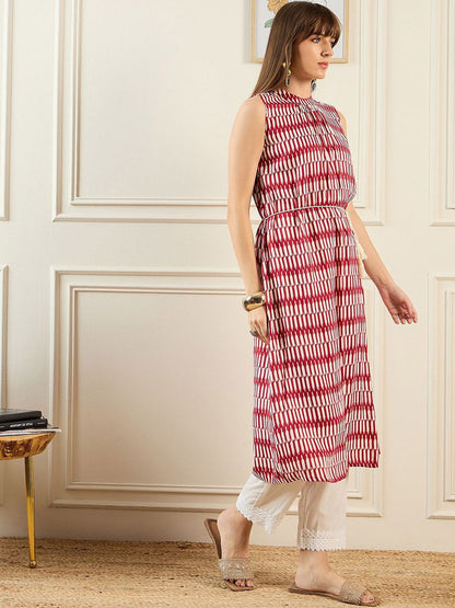 Dhiyona IE Geometric Printed A-line Kurta