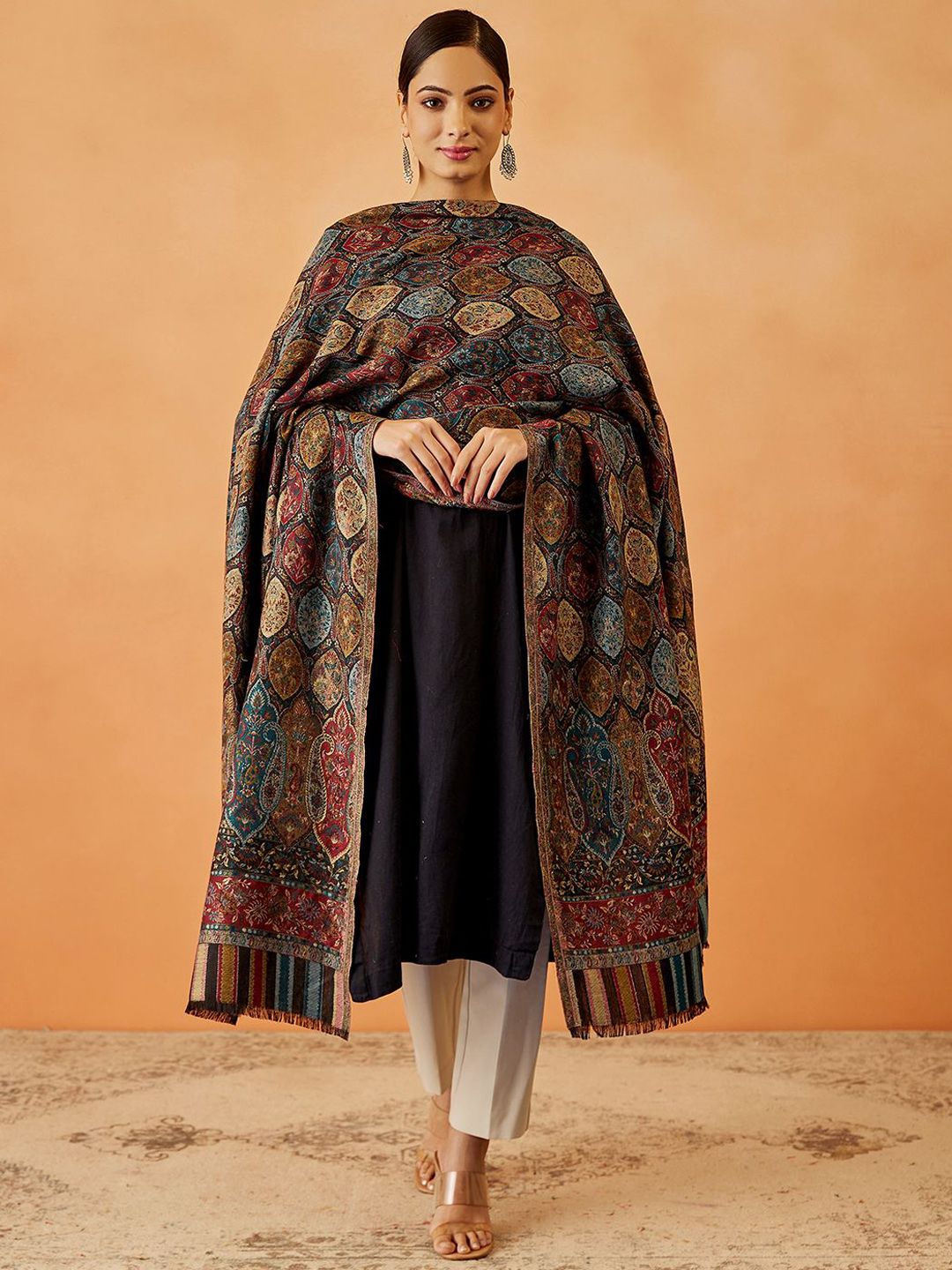 Dhiyona PA Women Paisley Woven Design Shawl