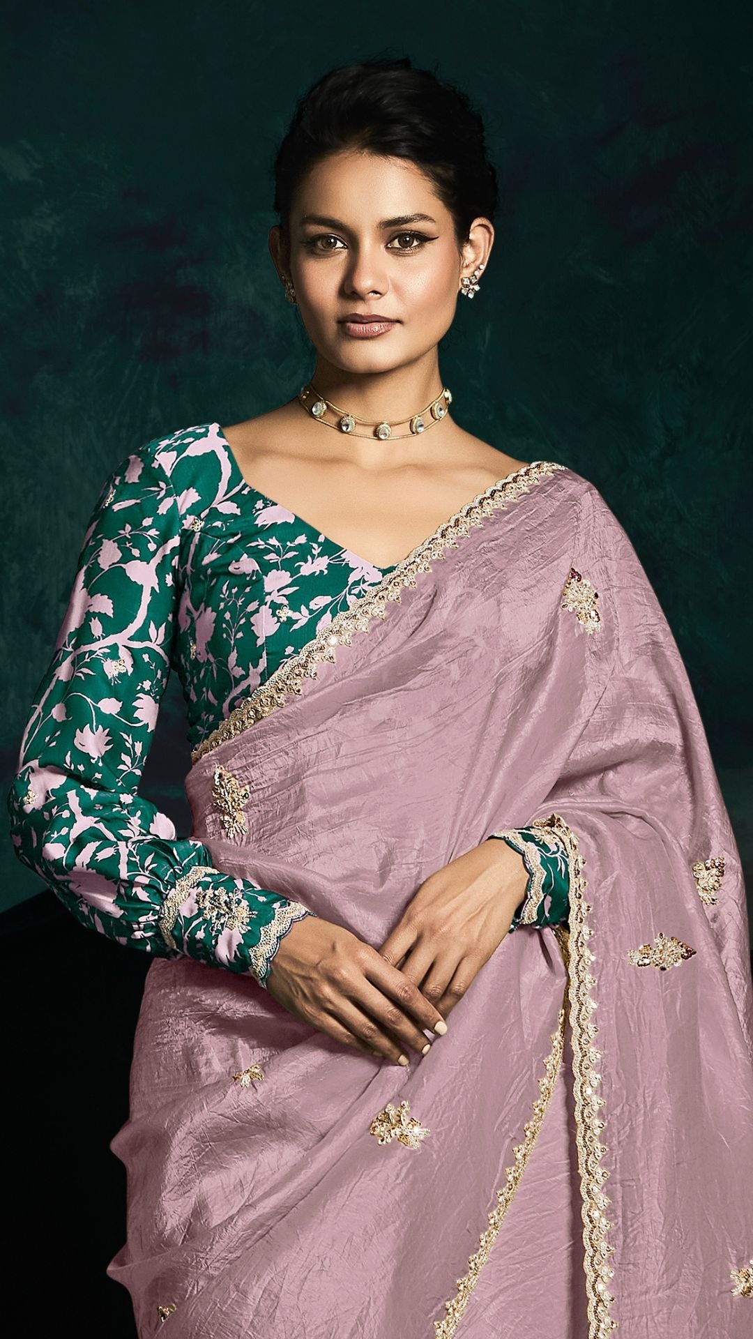 Dhiyona KM Women Rose Designer Organza Saree: Effortless Elegance For Every Occasion