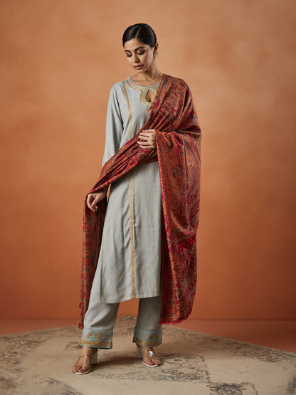 Dhiyona PA Ethnic Motifs Woven Design Shawl