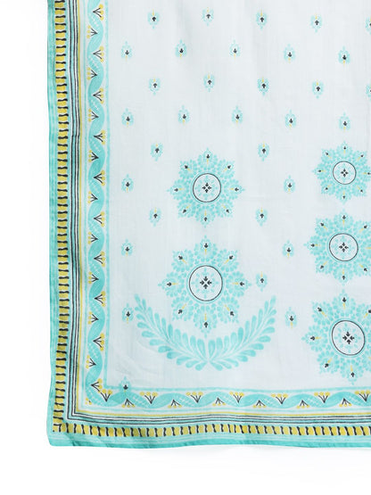 Dhiyona IE Women Ethnic Motifs Printed Sequinned Pure Cotton Kurta With Trousers & Dupatta