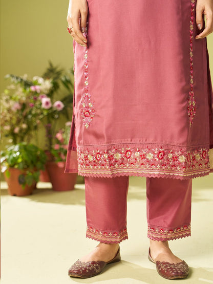 Women Floral Embroidered Kurta with Trousers & Dupatta