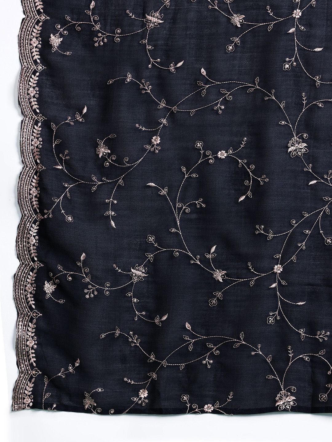 Ethnic Motifs Embroidered Regular Sequinned Kurta with Trousers & Dupatta