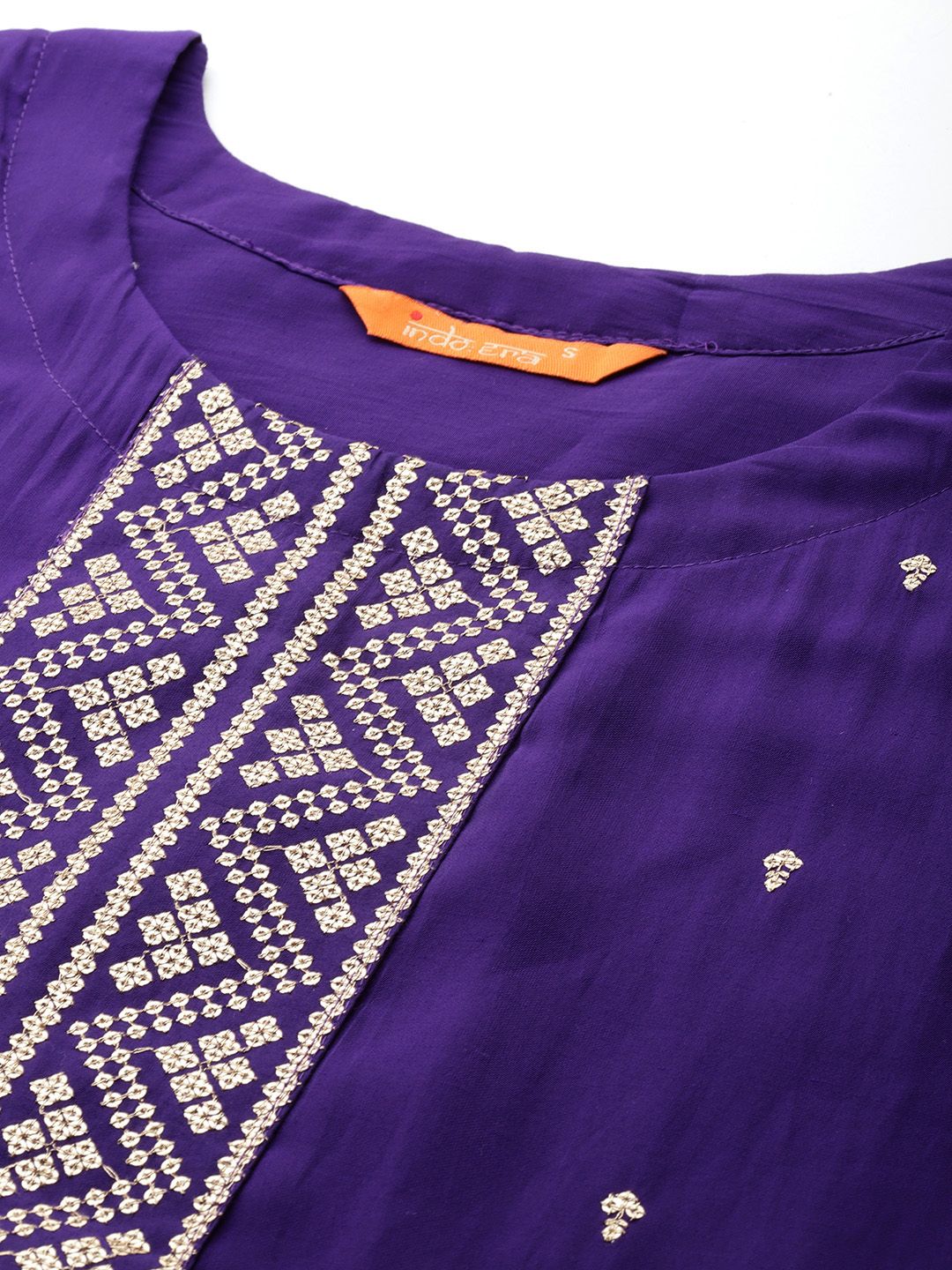 Ethnic Motifs Embroidered Sequinned Kurta with Trousers & Dupatta