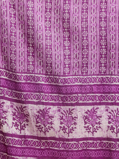 Floral Printed Mirror Work Pure Cotton Kurta With Trousers & Dupatta