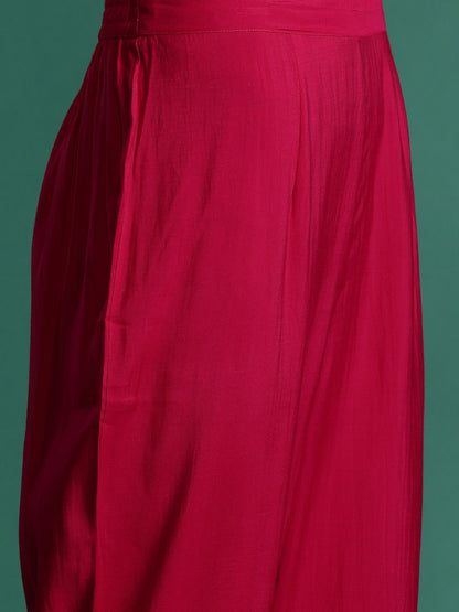 Ethnic Motifs Embroidered Zari Kurta With Trousers & Dupatta