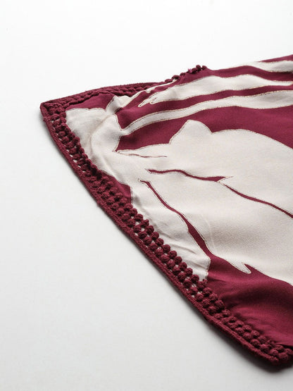 Women Floral Printed Sequinned Kurta with Trousers