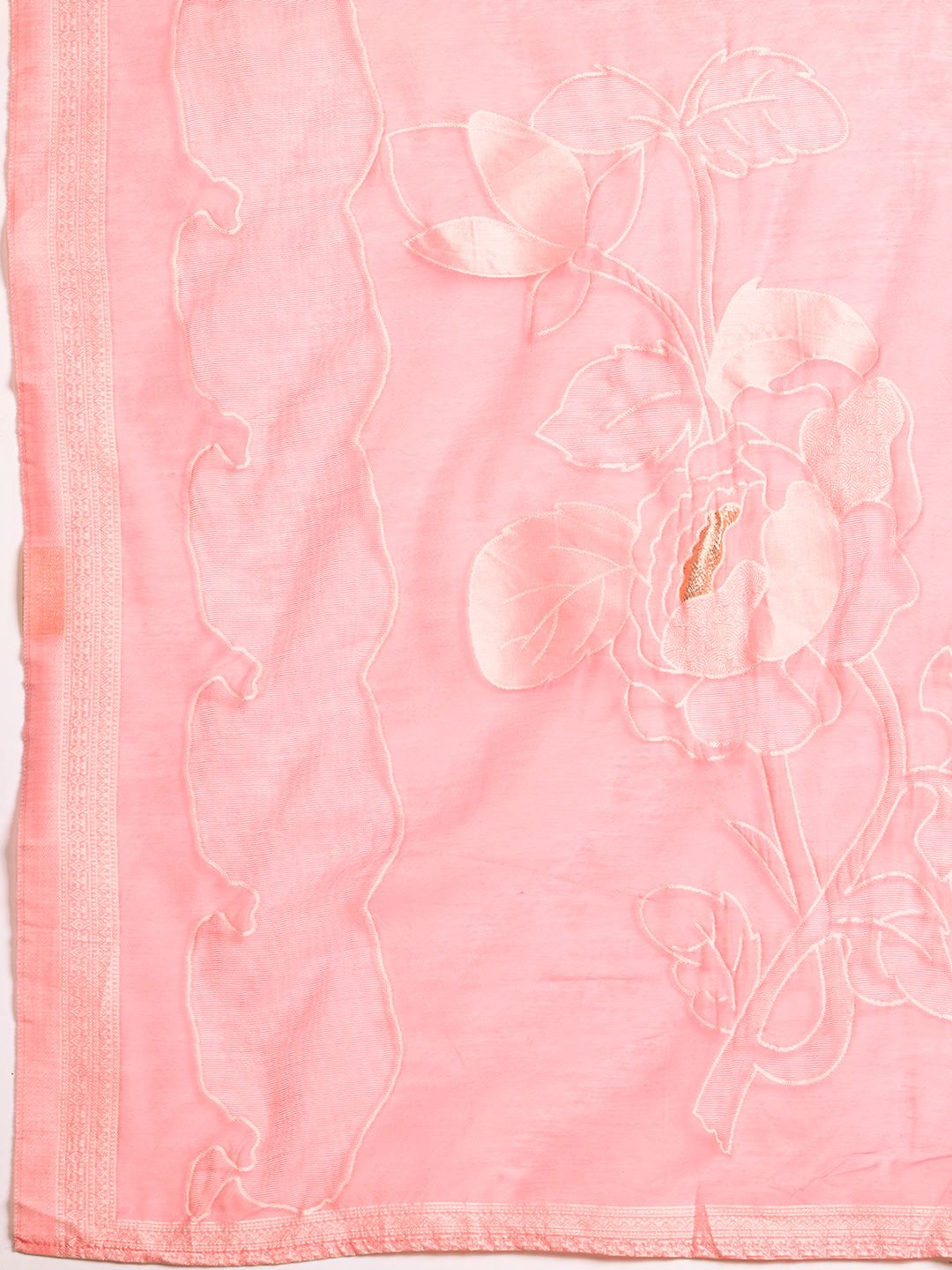 Ethnic Motifs Woven Design Kurta With Trousers & Dupatta