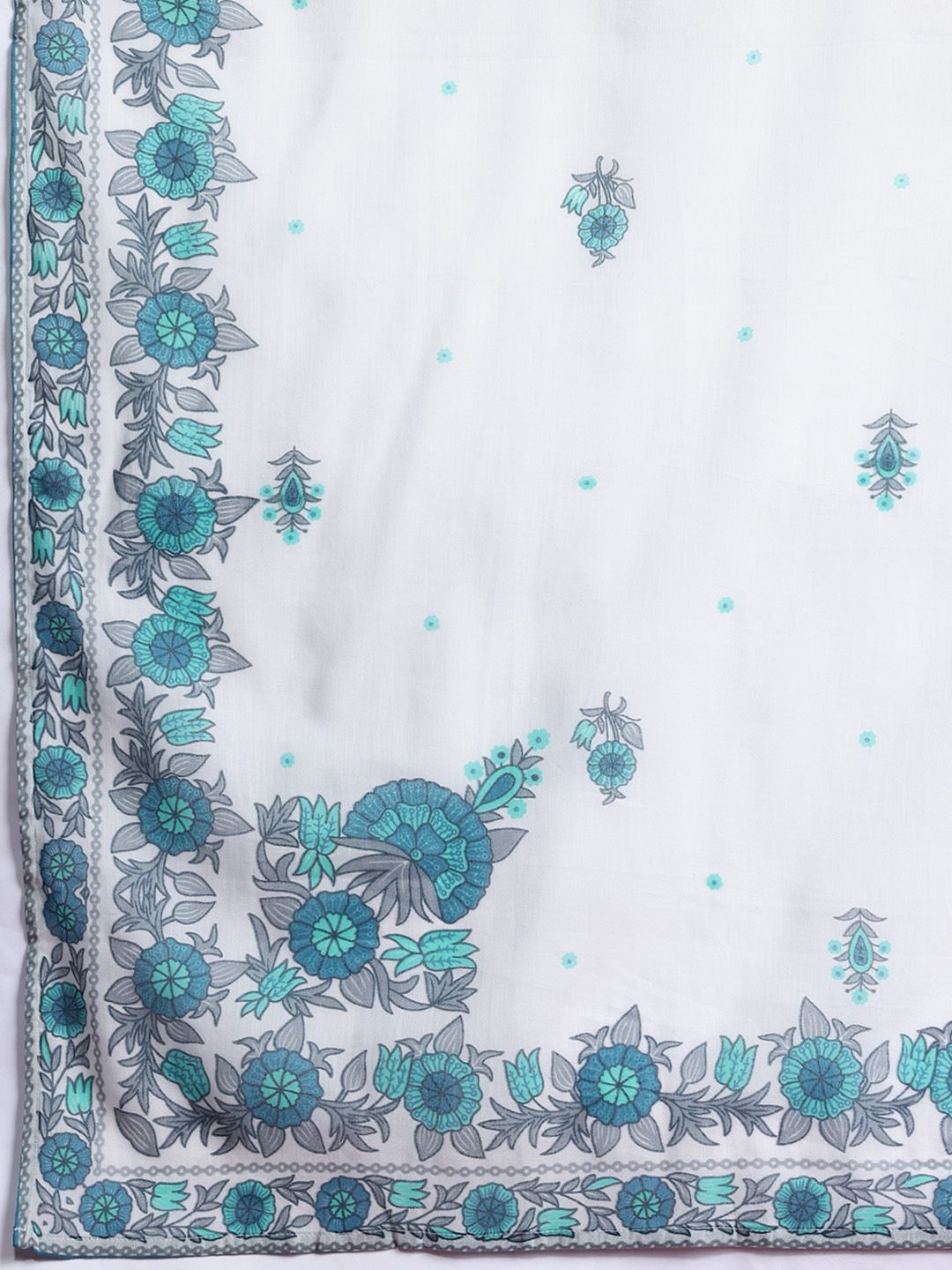 Dhiyona IE Floral Embroidered Thread Work Pure Cotton Kurta with Trousers & With Dupatta