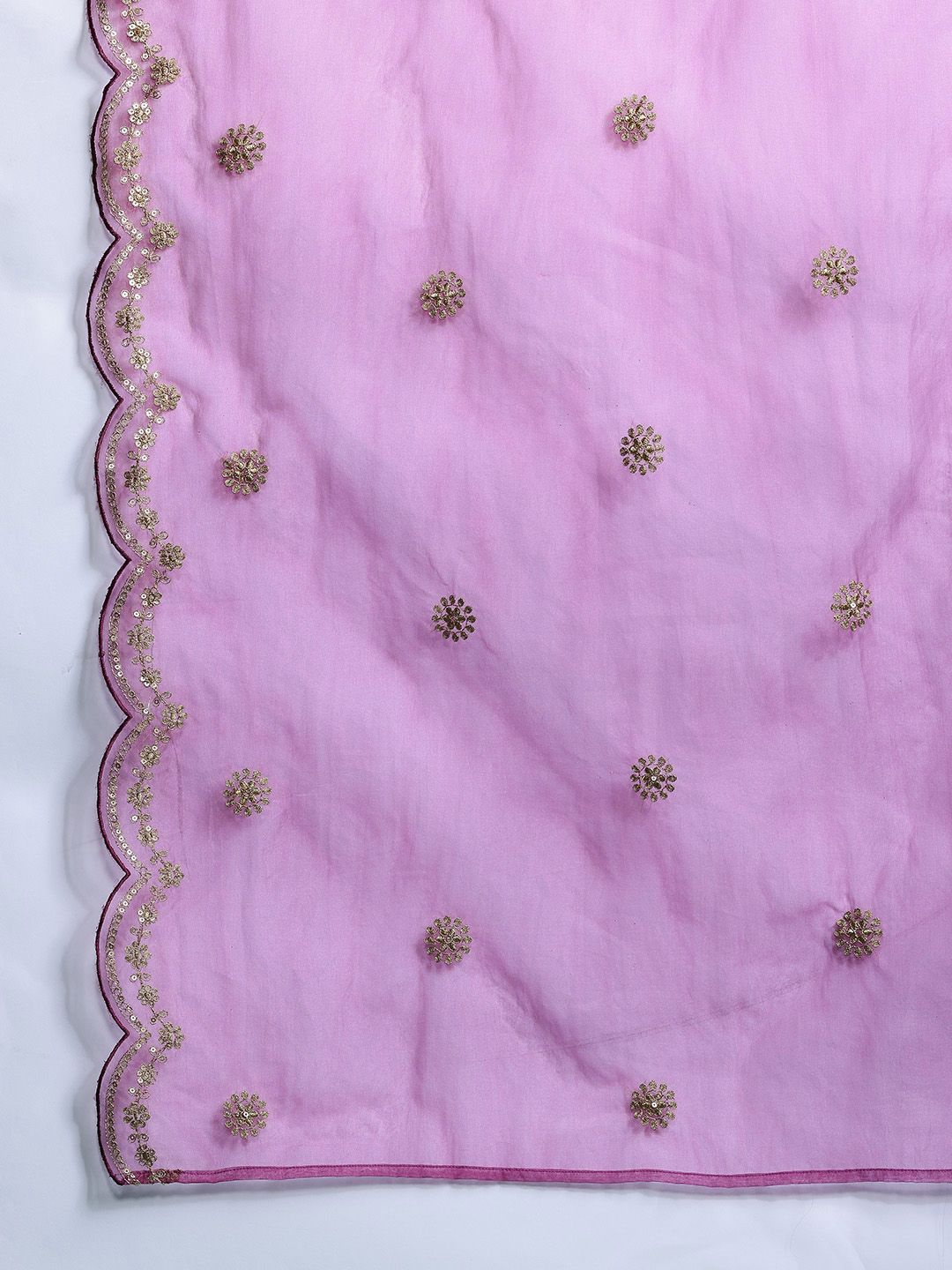Dhiyona IE Floral Embroidered Kurta With Trousers & Dupatta
