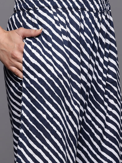 Dhiyona VA Women'sLeheriya Dyed Gotta Patti Kurti With Sharara
