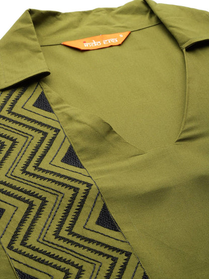 Geometric Printed Regular Kurta with Palazzos & With Dupatta