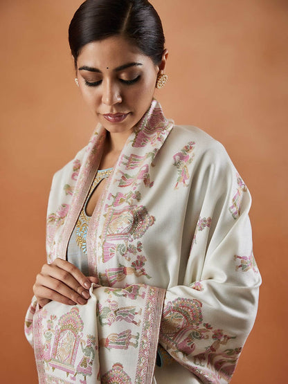 Dhiyona PA Pari Mahal Kaani Ethnic Motifs Woven Design Shawl