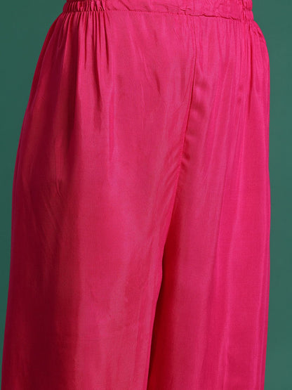 Ethnic Motifs Embroidered Regular Sequinned Kurta with Trousers & Dupatta