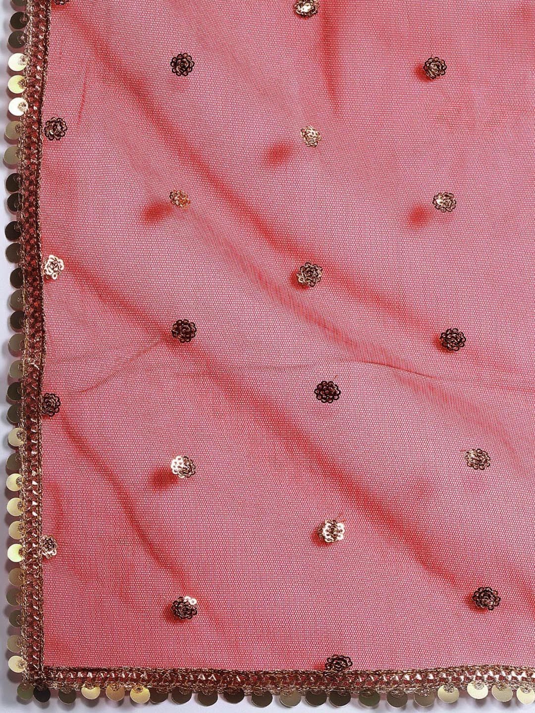 Dhiyona IE Embroidered Sequinned Kurta With Trousers & Dupatta