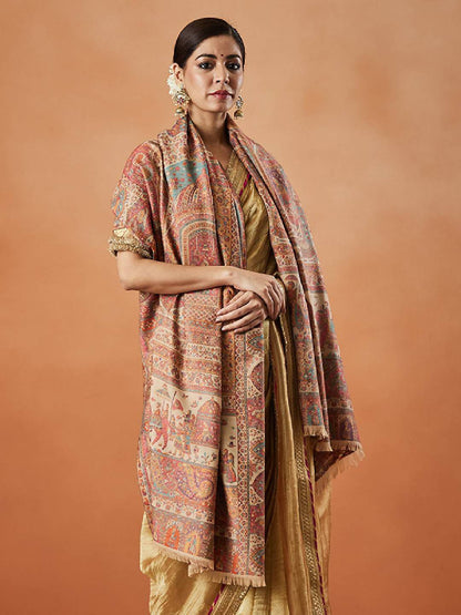 Dhiyona PA Ethnic Motifs Woven Design Shawl