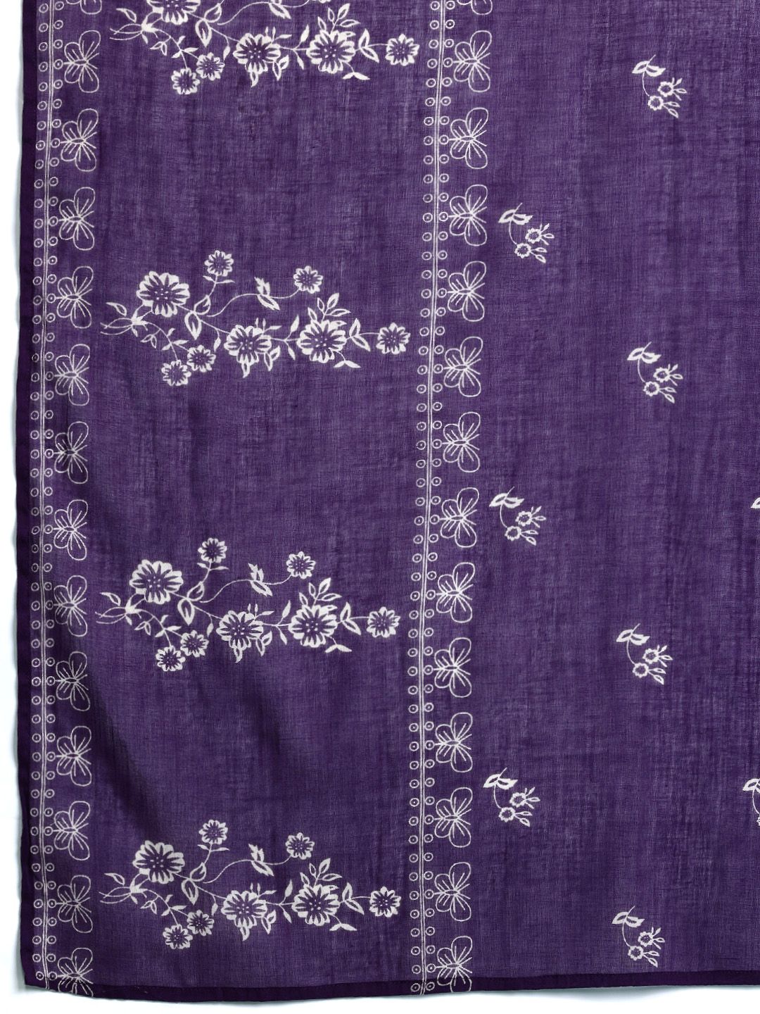 Floral Printed Pure Cotton Kurta with Trousers & Dupatta