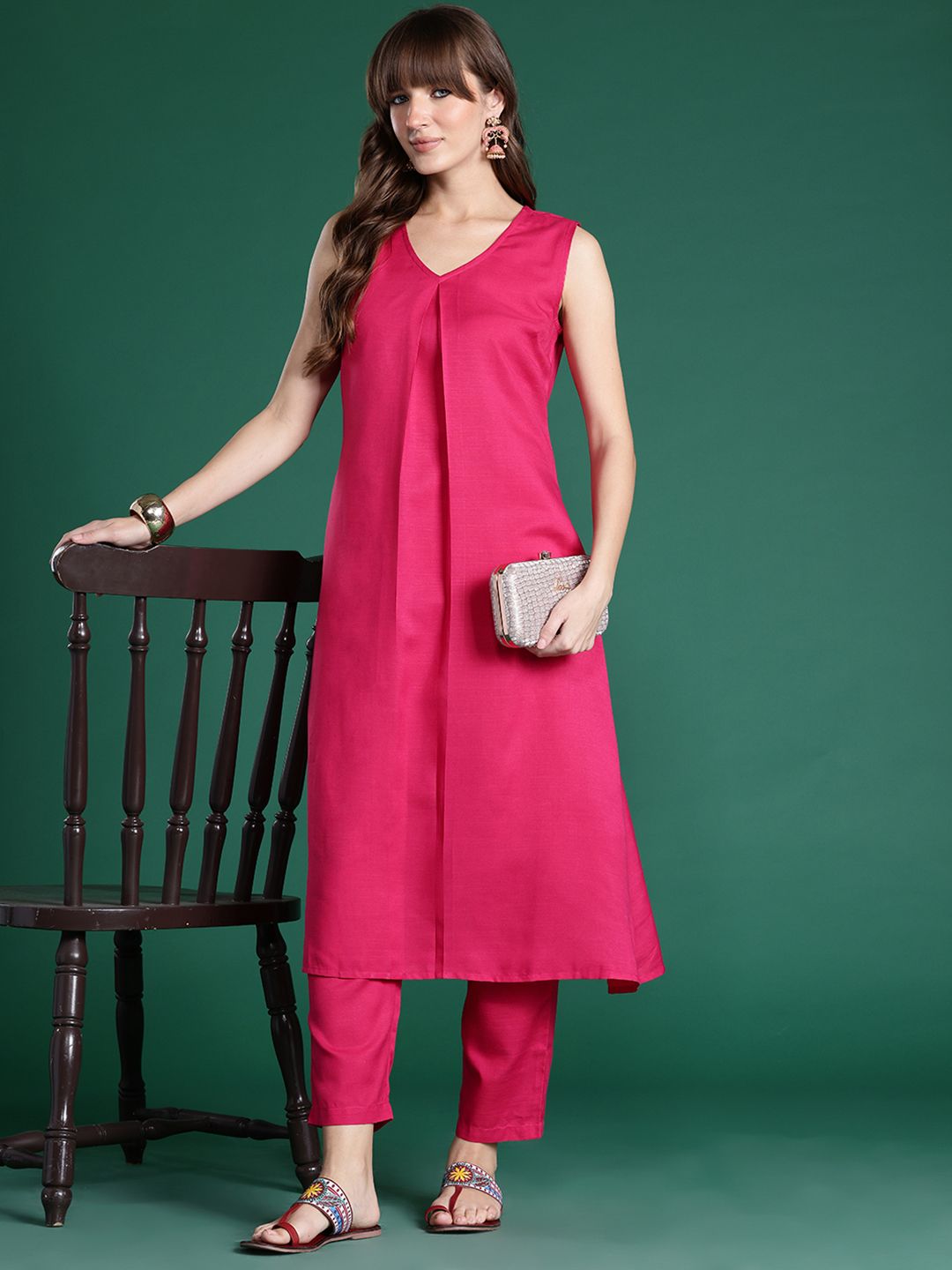Dhiyona IE Pleated Kurta with Trousers
