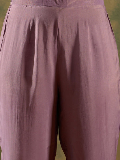 Floral Embroidered Embellished Straight Kurta with Trouser And Dupatta