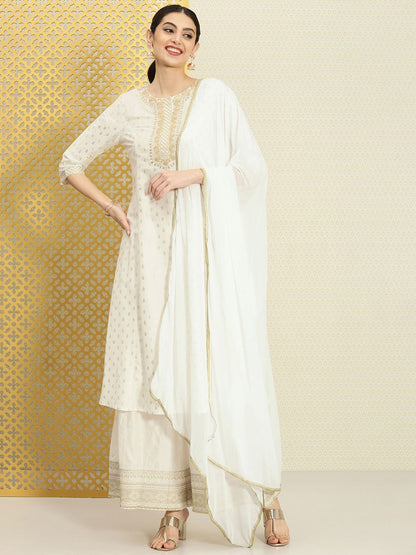 Dhiyona PD Women Women Ethnic Motifs Jashn Kurta with Palazzos & With Dupatta