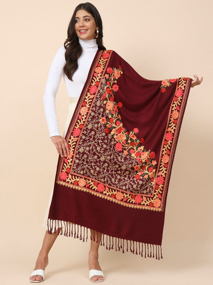 Dhiyona PA Floral Embroidered Shawl