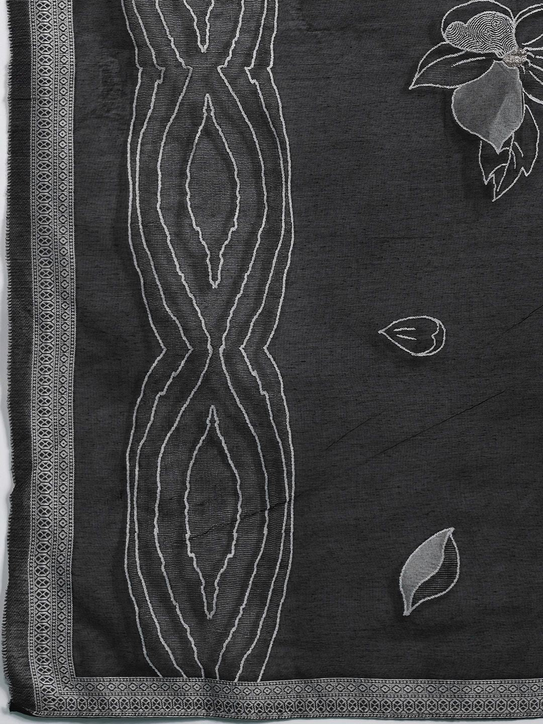 Woven Design Kurta With Trousers & Dupatta