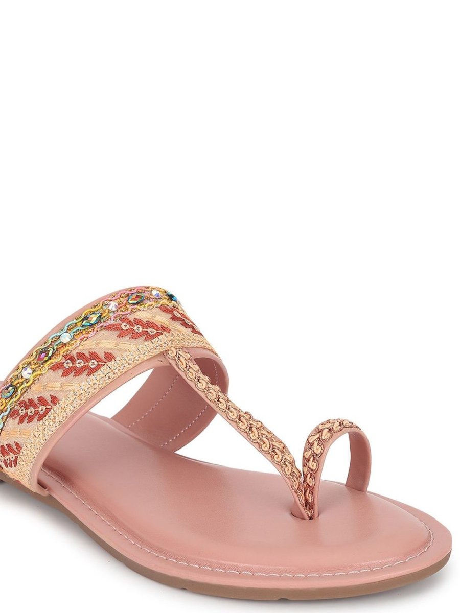 Dhiyona AK Women Embellished Open Toe Flats with Bows