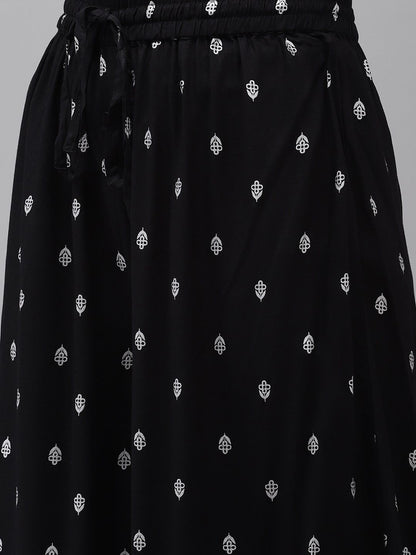 Dhiyona IS Women's Floral Printed Beads and Stones Kurta with Palazzos & With Dupatta