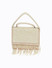 Dhiyona NR Beige & White Embroidered Embroidered Box Clutch